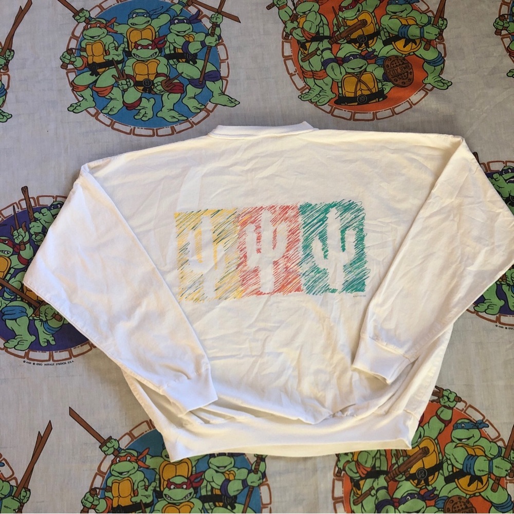 Vintage 1988 Arizona Cactus Long Sleeve Shirt Mens XL Made In USA